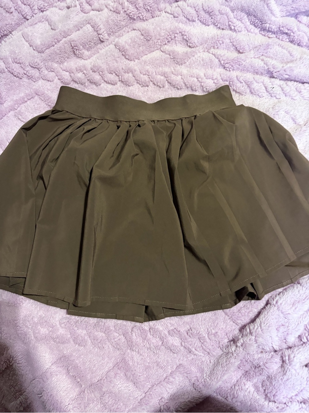 if it were me Olive Green Circle Skirt